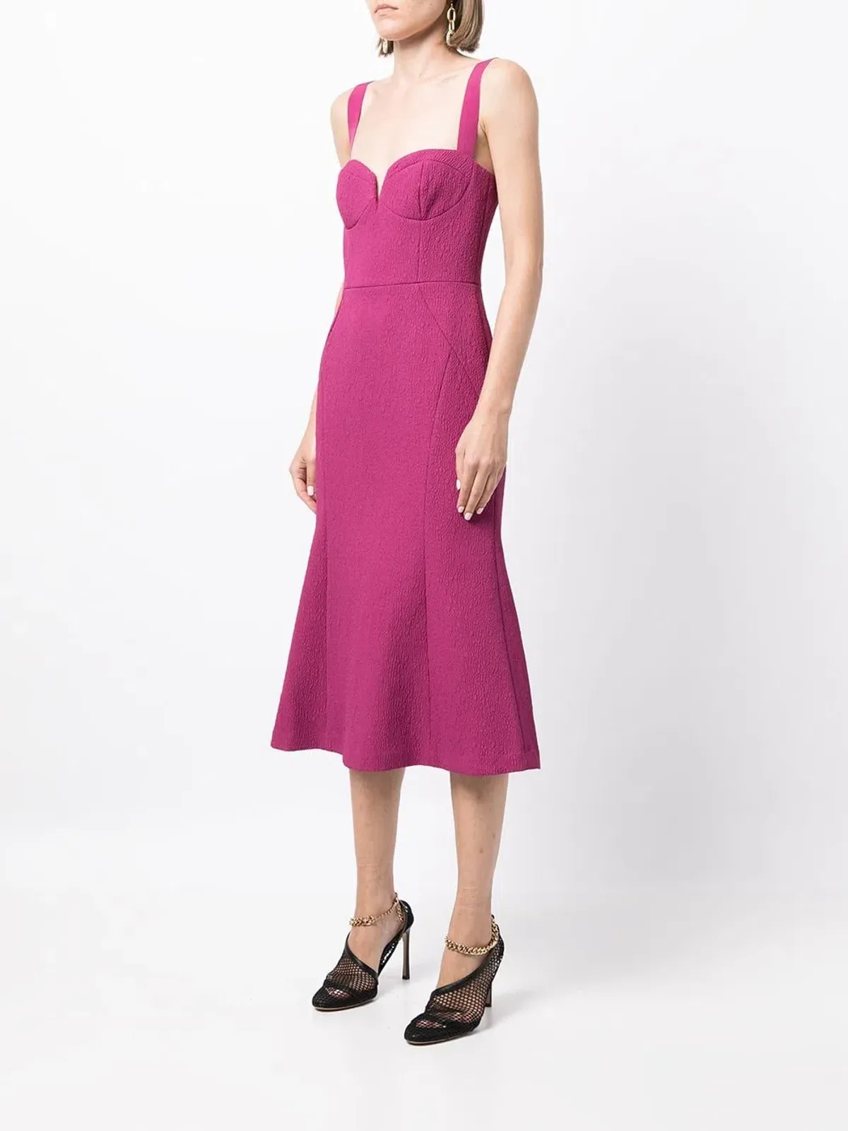 Rebecca Vallance Diana Midi Dress Grape Size 8 - Image 1