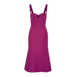 Rebecca Vallance Diana Midi Dress Grape Size 8 for rent on The Volte - image 3