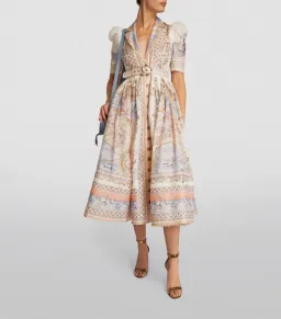 Zimmermann High Tide Midi Shirt Dress Odyssey PrintSize 4 / Au 16 for rent on The Volte - image 1