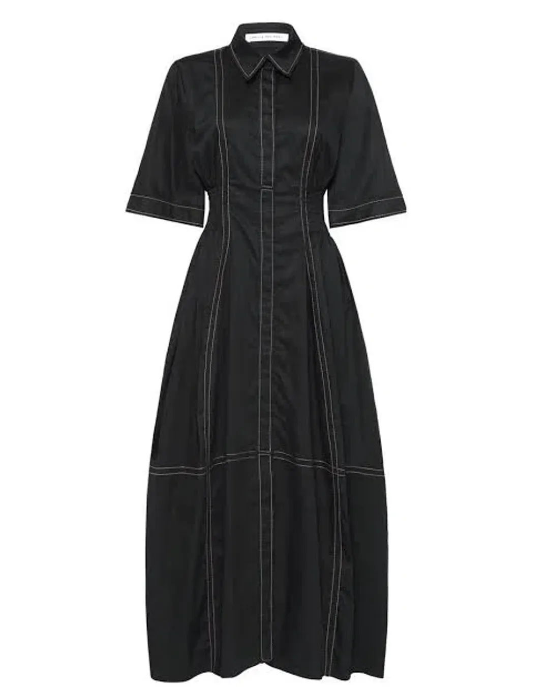 Camilla and Marc Rubin Contrast Stitch Dress Black Size 6 for rent on The Volte - main image