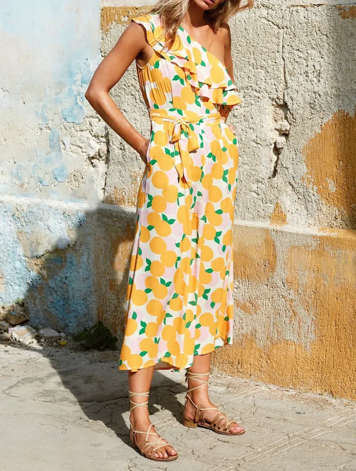 Mister Zimi Gloria Jumpsuit in Mandarin Print Size 14 for rent on The Volte - main image