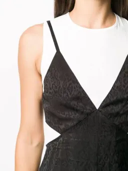 Proenza Schouler White Label Jacquard Layered Dress Black/White Size 8 for rent on The Volte - image 2