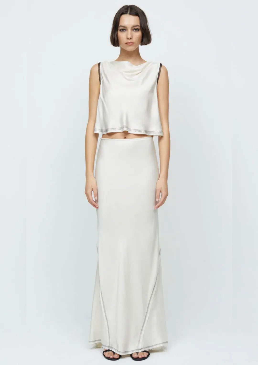 Bec & Bridge Evangeline Top and Maxi Skirt Set White Size 6 for rent on The Volte - main image