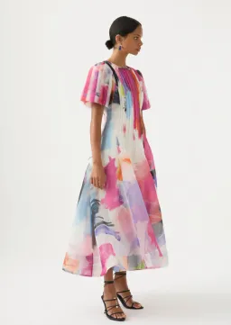 AJE Nova Pleated Midi Dress Size 6 for rent on The Volte - image 2