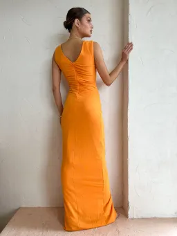 Tojha Lita Dress Tangerine Orange Size XS / AU 6 for rent on The Volte - image 2