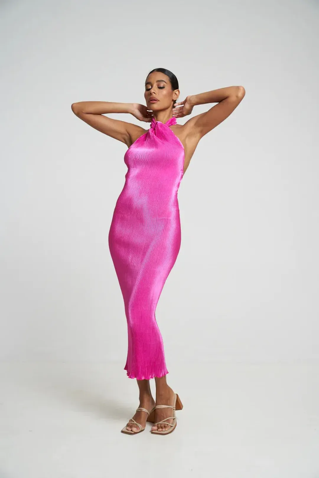 L'Idee Klum Gown Flamingo Pink Size AU 10 for rent on The Volte - main image
