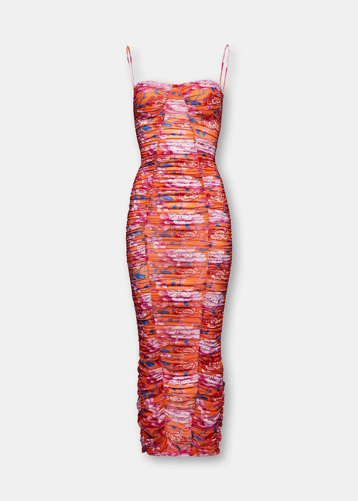 Magda Butrym Rouched Floral Midi Dress Size 40/AU 12 - Image 3