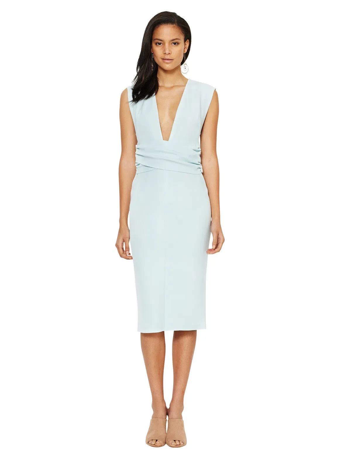 Bec & Bridge Salt Lake Wrap Dress Ice Blue Size 8 - Image 1