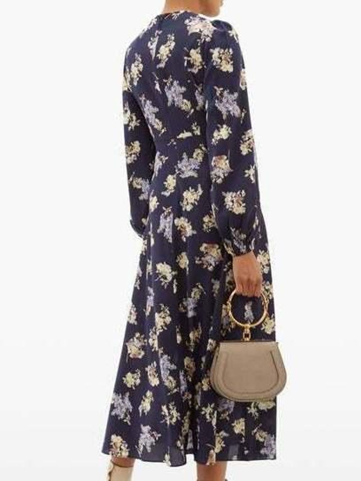 Zimmermann Sabotage Silk Rouched Midi Dress Ditsy Floral Size 8 - Image 4