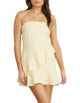 Bec and Bridge Frou Frou Mini Dress Yellow Size 10 for rent on The Volte - image 1