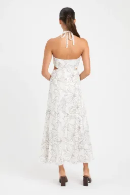 Kookai Lyra Cut Out Midi Dress Print Size 8 for rent on The Volte - image 2