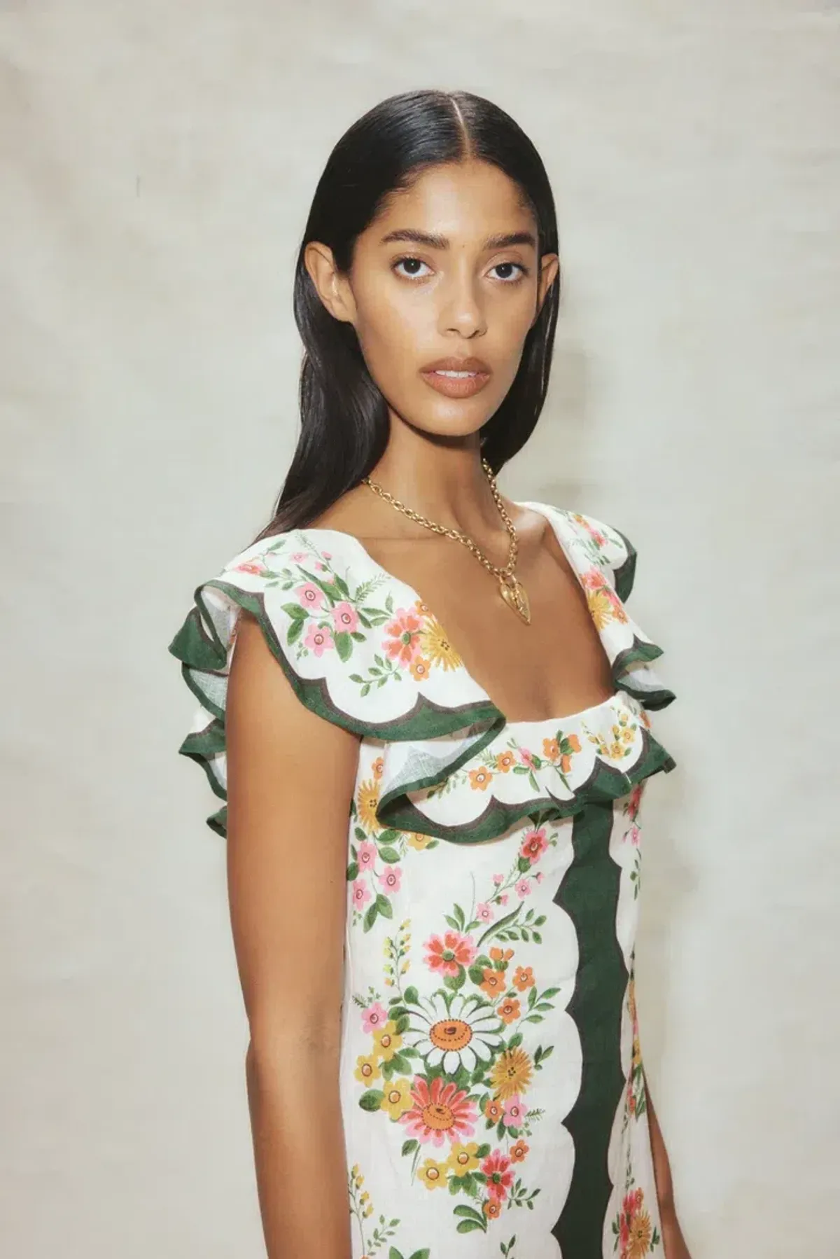 Alemais - Elisabetta Ruffle Midi Dress - Size 14 - Image 4