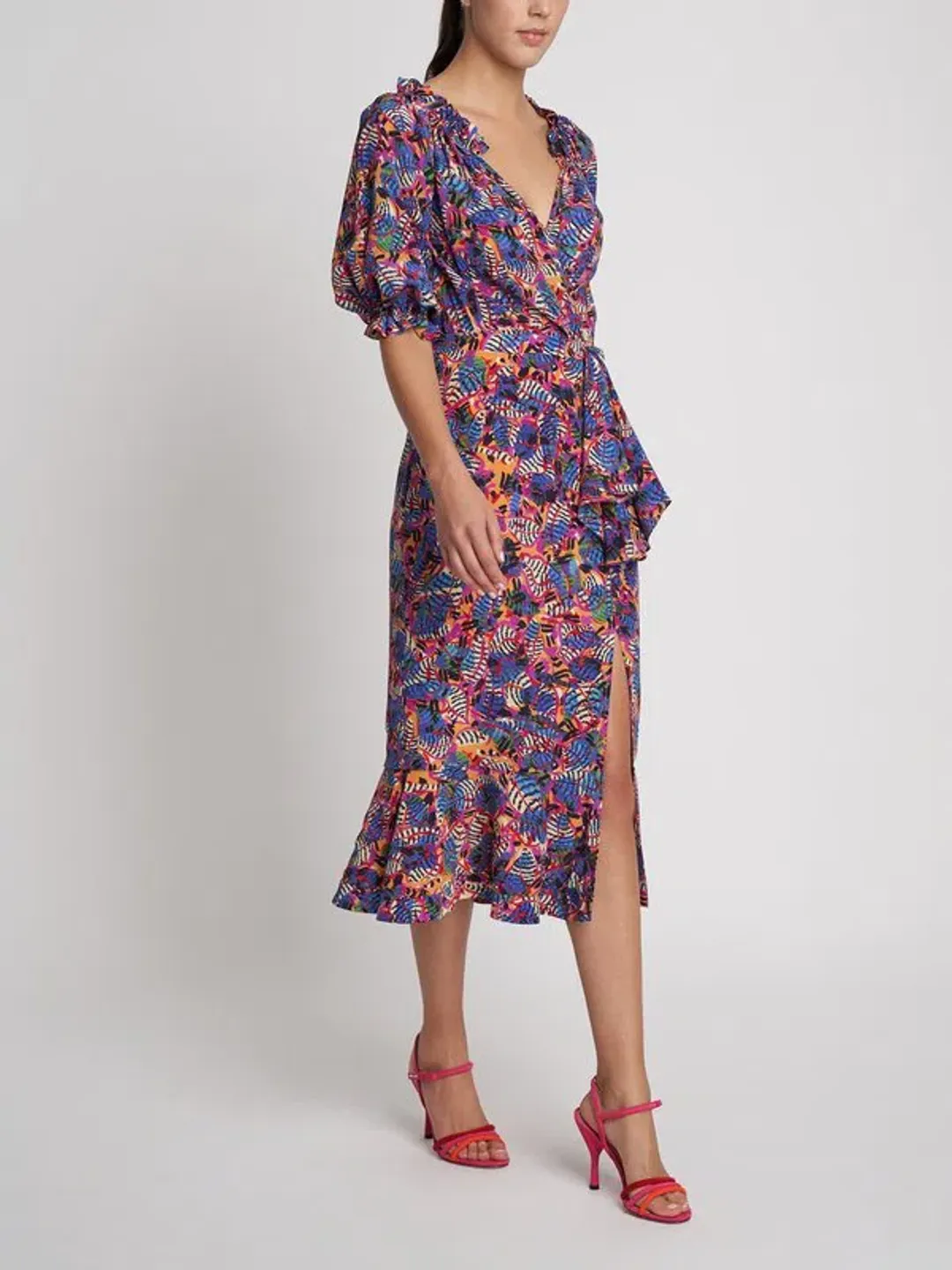 Saloni Olivia Dress In Gold Banana Leaf Size 12 for rent on The Volte - main image