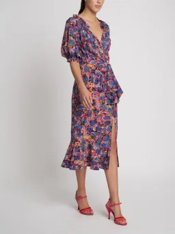 Saloni Olivia Dress In Gold Banana Leaf Size 12 for rent on The Volte - image 3