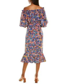 Saloni Olivia Dress In Gold Banana Leaf Size 12 for rent on The Volte - image 5