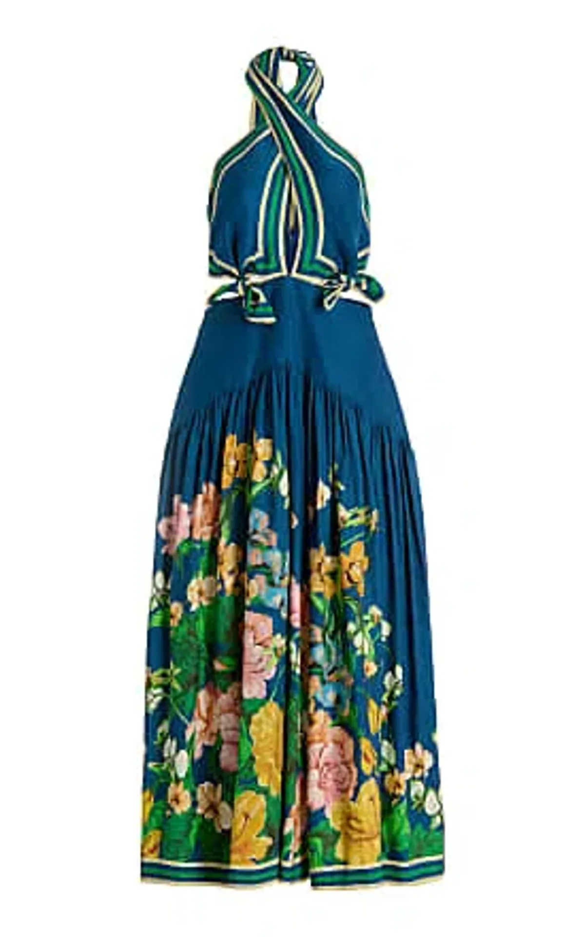 Alemais - Lyla Halter Midi Dress Blue - Size 10 - Image 7