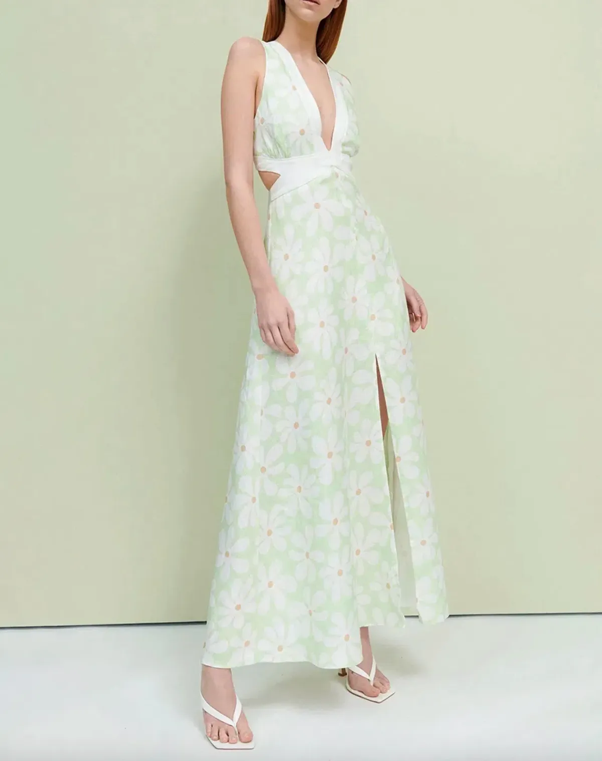 By Johnny Fleur Tie Back Midi Dress Floral Size 14 / XL - Image 1