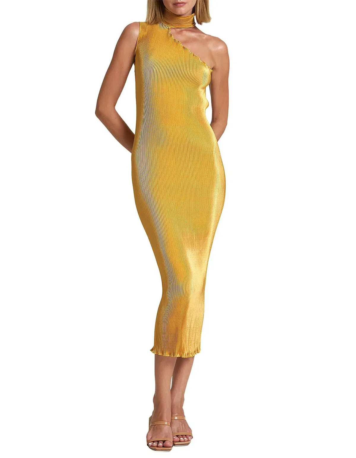 L'Idee Soiree 90’s Gown In Marigold Size AU 10 - Image 1