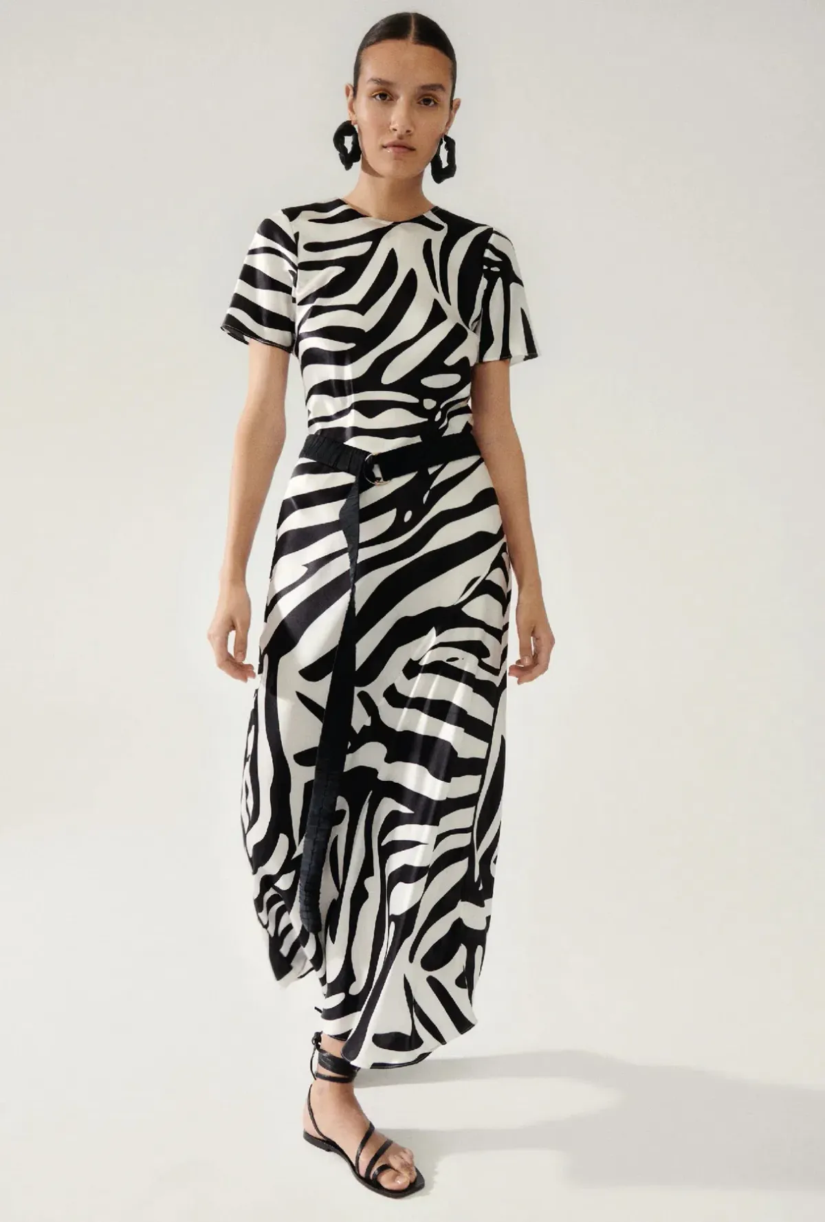 Silk Laundry Short Sleeve Bias Dress White Size Large / AU 14 - Image 2