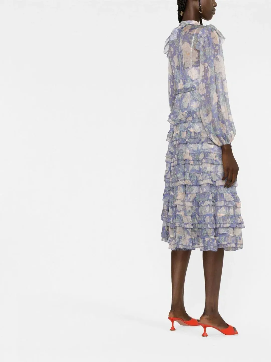 Zimmermann Scallop Cosmic Midi Blue Size 4 / AU 16 for rent on The Volte - main image