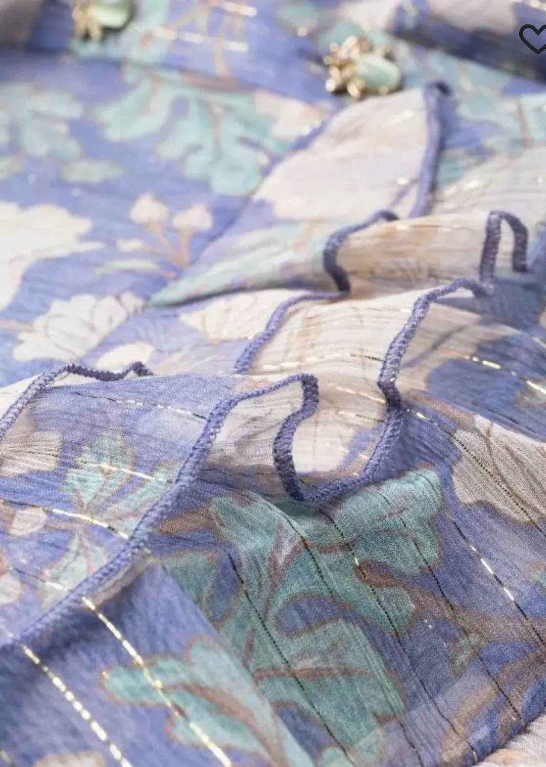 Zimmermann Scallop Cosmic Midi Blue Size 4 / AU 16 for rent on The Volte - main image