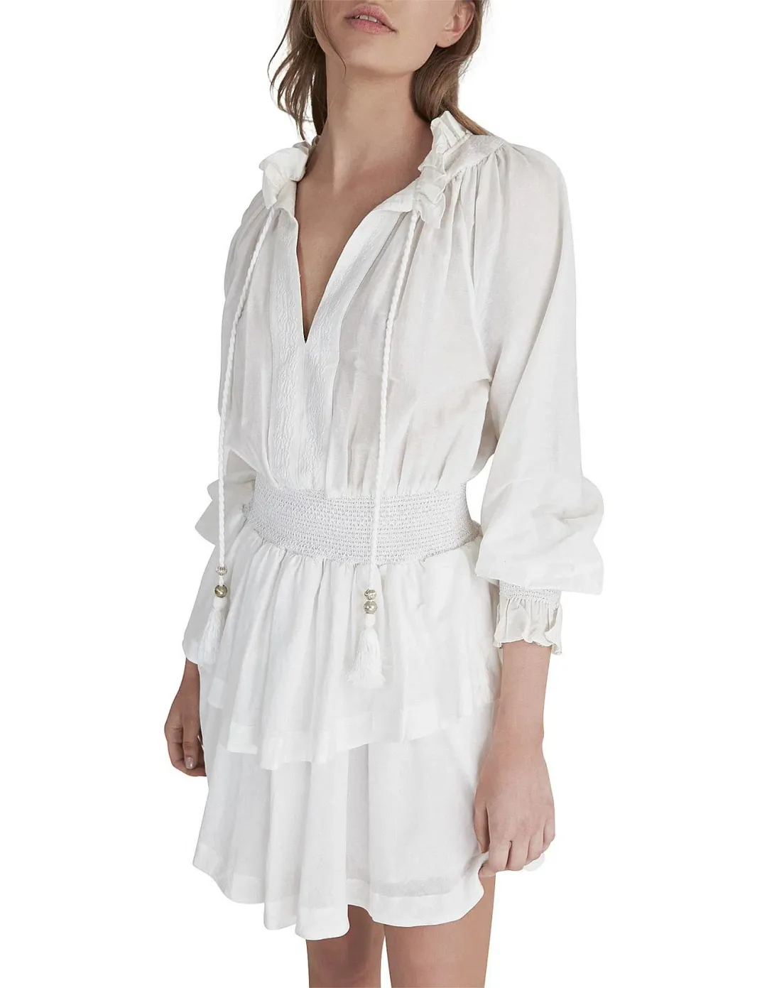 Aje Aegina Mini Dress White Size 10 for rent on The Volte - main image