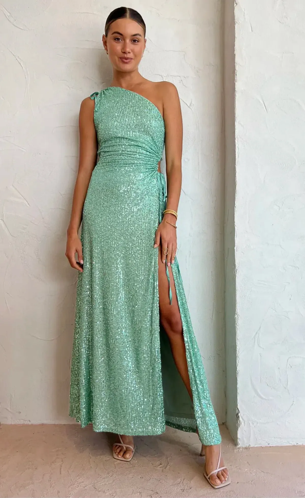 Sonya Moda Nour Mint Sequin Max Dress Size XS/AU 6 - Image 3