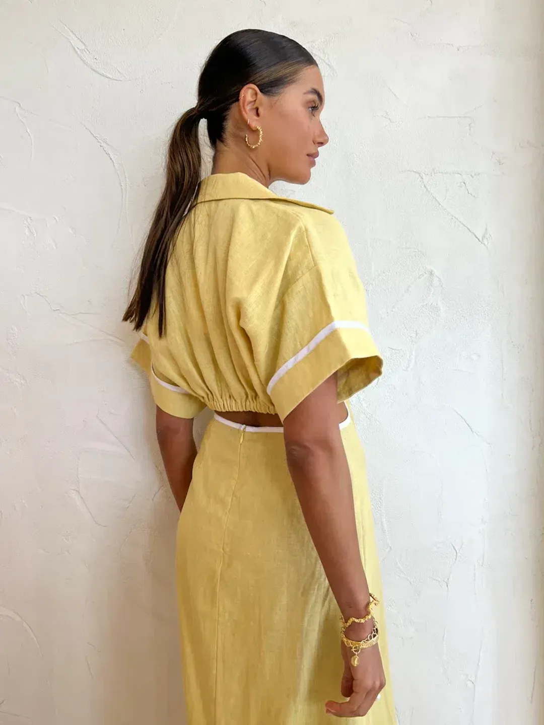 Roame Parque Dress in Butter Size 6 for rent on The Volte - main image