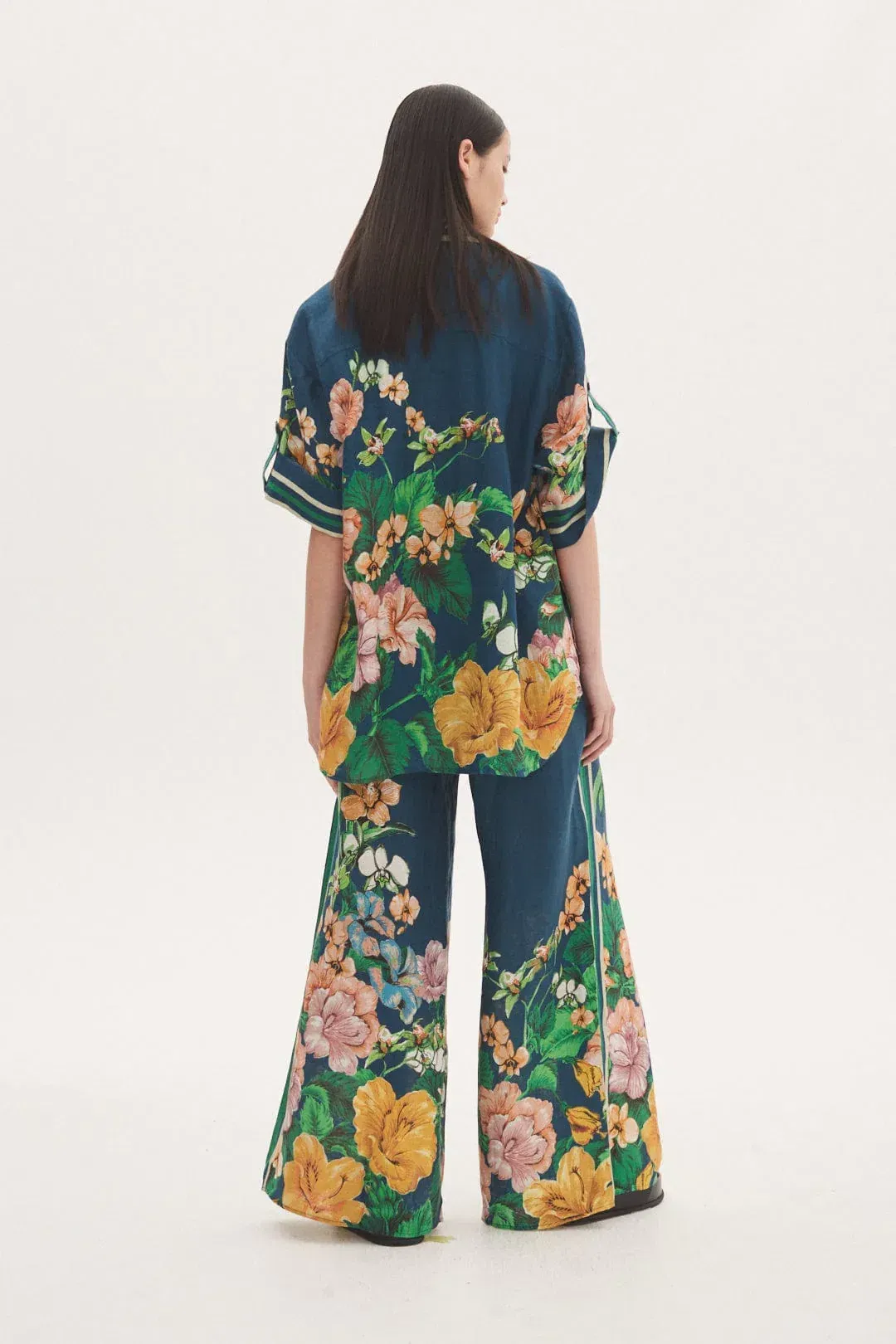 Alemais Lyla Pant and Shirt Set Floral Size 8 for rent on The Volte - main image