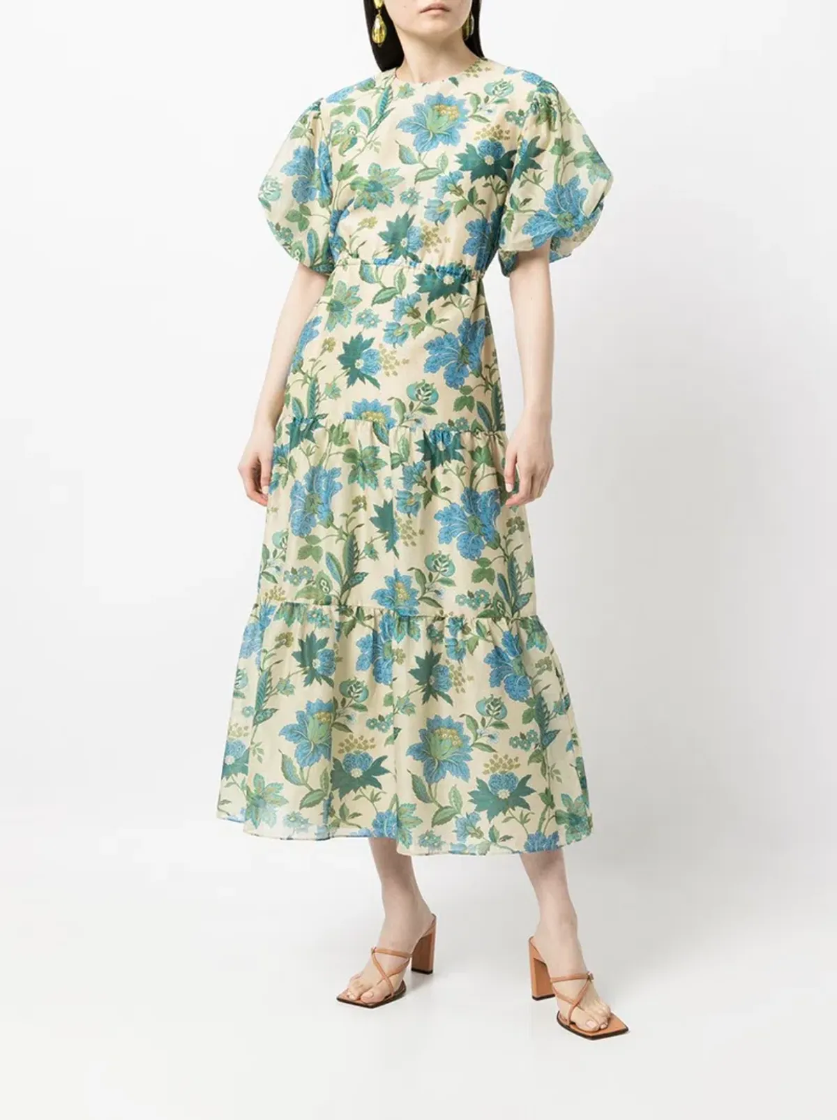Sir the Label Celia Open Back Midi Dress Floral Size 6 - Image 1