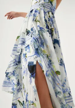Aje Sienna Maxi Dress Lavenders of Provence Print Size 12 for rent on The Volte - image 3