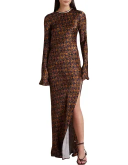 Bec & Bridge Checkmate Maxi Dress Brown Size 10 for rent on The Volte - image 1