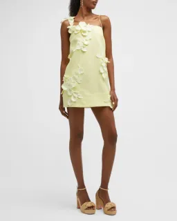 Zimmermann The High Tide Lift Shift Flower Mini in Lemon Size 0/Au 8 for rent on The Volte - image 1