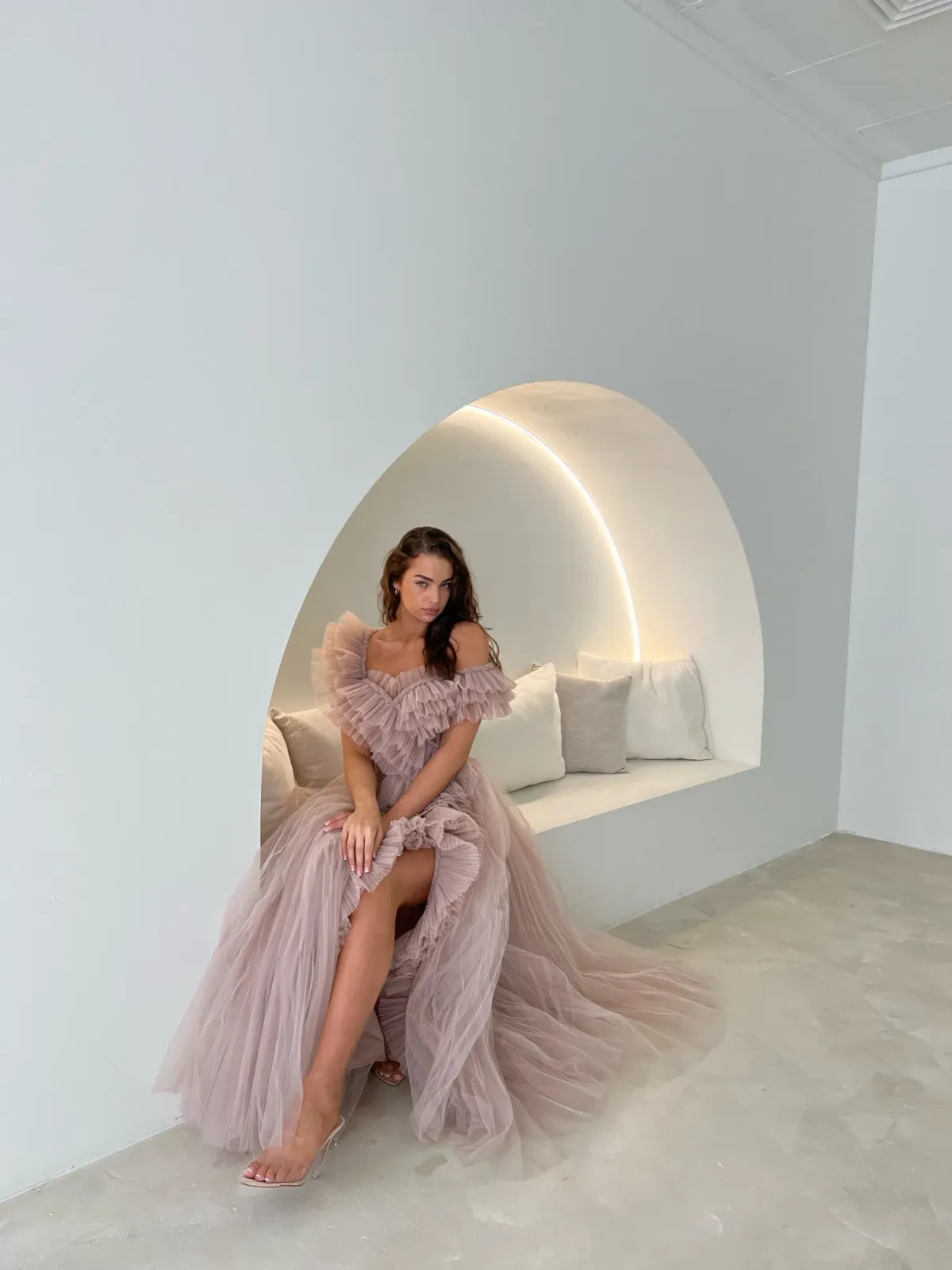 Tarik Ediz Patrice Dress Blush Size 10 - Image 3