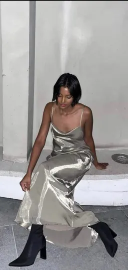 Bec & Bridge Fleur Dress Silver Size 8 for rent on The Volte - image 3