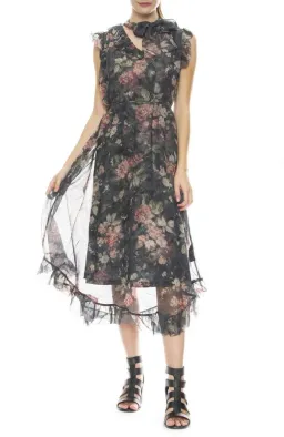 Zimmermann Unbridled Frill Dress Floral Size 0/Au 8 for rent on The Volte - image 1