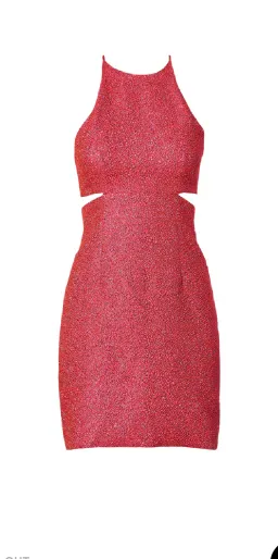 Scanlan Theodore Jacquard Dress Coral Size 10 for rent on The Volte - image 3