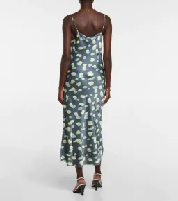 Lee Mathews Bella Printed Silk Satin Slip Dress Print Size 6 for rent on The Volte - image 2