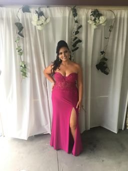 Strapless Sweetheart Illusion Faviana Prom Dress for rent on The Volte - image 2