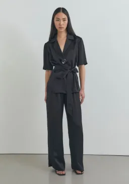 Viktoria And Woods Chorus Shirt And Pilot Pant Set Black Size 14 for rent on The Volte - image 1