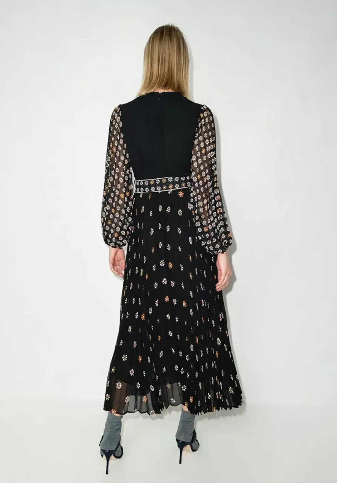 Zimmermann Sunray Long Sleeve Midi Dress Daisy Print Size 1 / Au 10 for rent on The Volte - main image