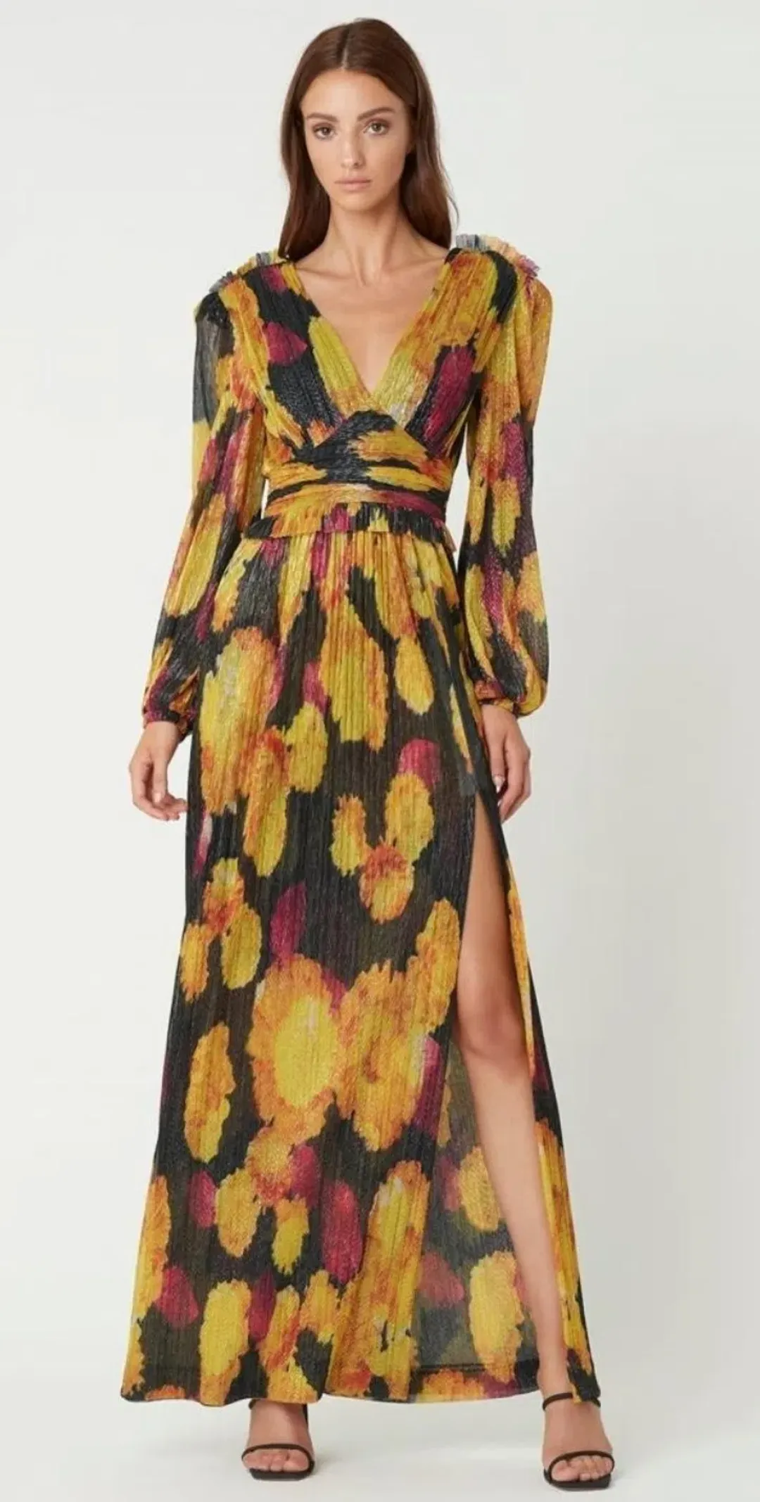 Rebecca Vallance Astoria Long Sleeve Gown Multi Size 10 for rent on The Volte - main image