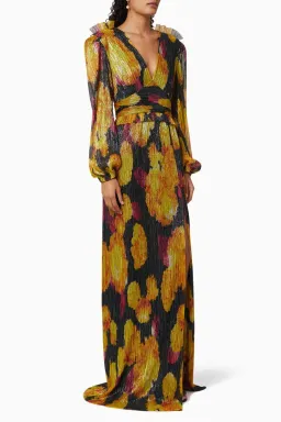 Rebecca Vallance Astoria Long Sleeve Gown Multi Size 10 for rent on The Volte - image 1