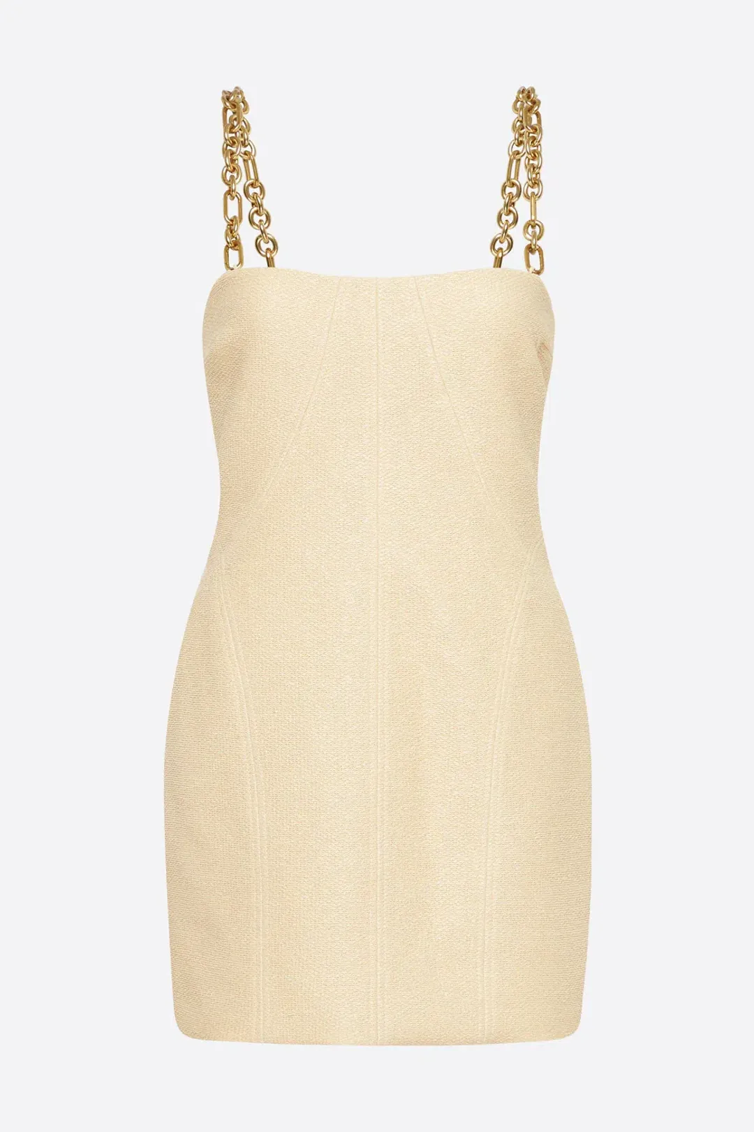 Manning Cartell Neo Classic Mini Dress with Chain Almond Size 8 for rent on The Volte - main image