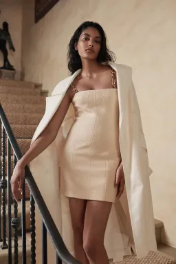 Manning Cartell Neo Classic Mini Dress with Chain Almond Size 8 for rent on The Volte - image 3