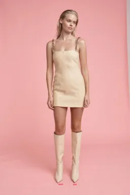 Manning Cartell Neo Classic Mini Dress with Chain Almond Size 8 for rent on The Volte - image 2