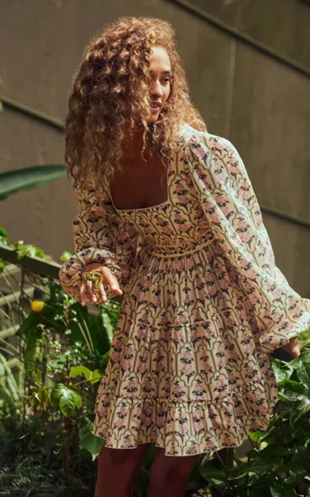 Agua by Agua Bendita Avena Peonia Aurora Mini Dress Floral Size 8 for rent on The Volte - main image