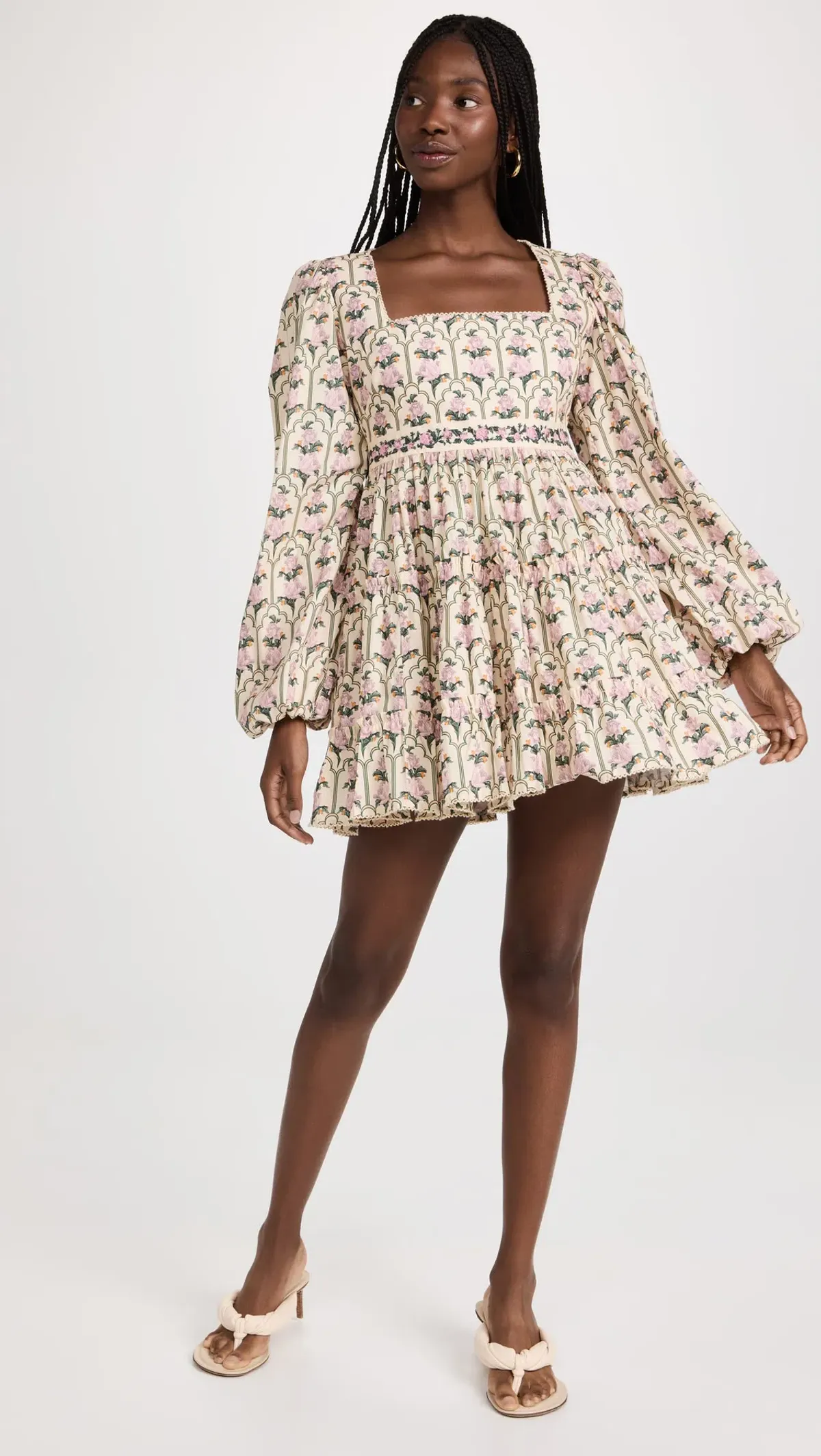 Agua by Agua Bendita Avena Peonia Aurora Mini Dress Floral Size 8 - Image 1