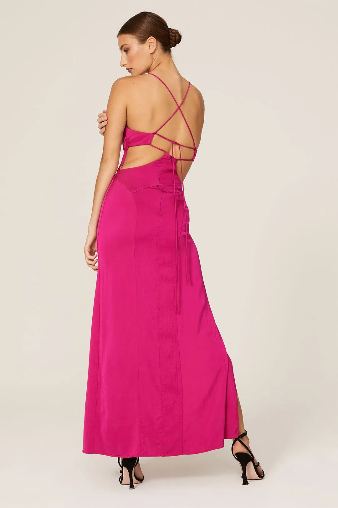 Manning Cartell Facetime Maxi Slip Dress Pink Size 10 for rent on The Volte - main image