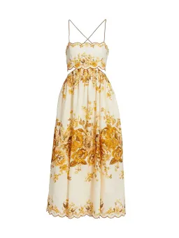 Zimmermann Aliane Scallop Midi Dress Cream Size AU 6 for rent on The Volte - image 4